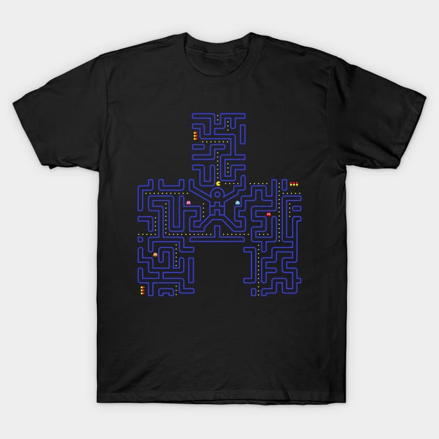 Bandersnatch Pacman Maze WW T-Shirt by zerobriant